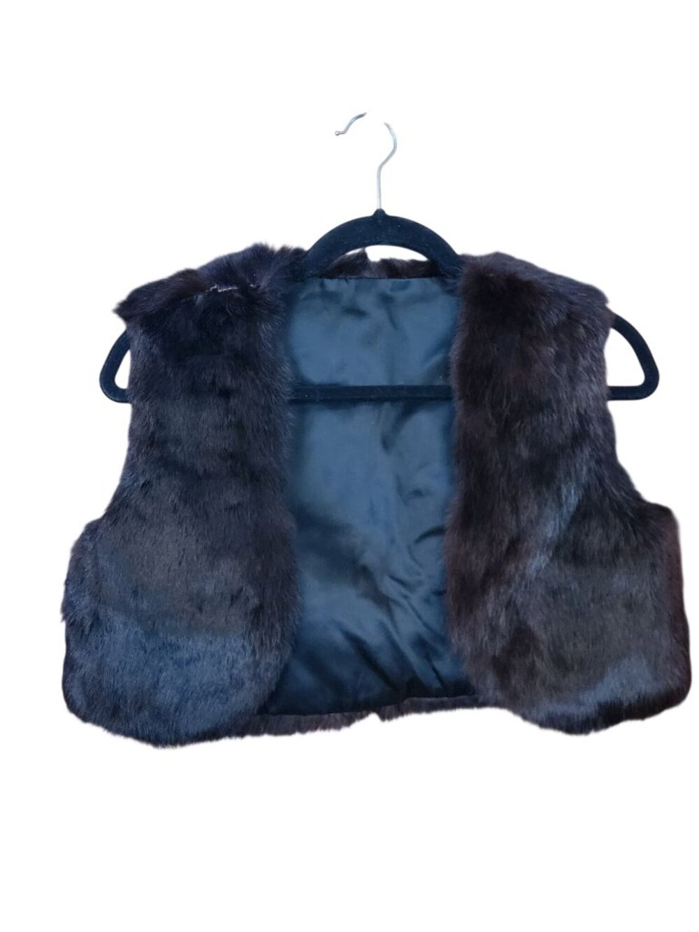 Vintage Real Fur Cropped Vest Fur unknown Womens